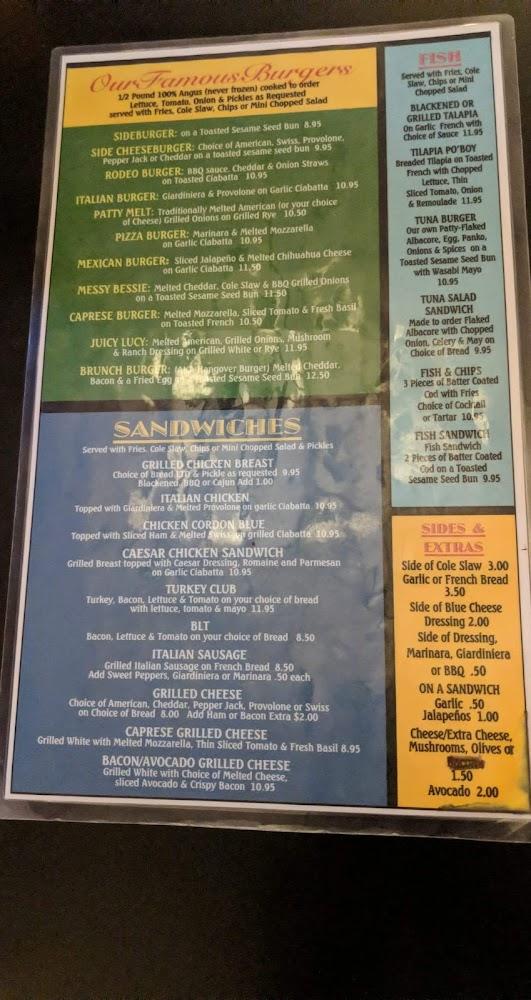 Side Street Saloon Menu image 4