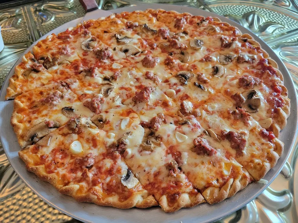 Pizza with Sausage and Onion
